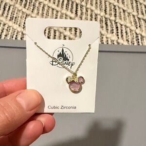 Disney Minnie Mouse Pink and Gold Necklace